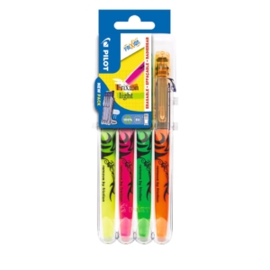Evidenziatori a penna cancellabile Pilot Frixion Light - punta 3,3 mm - 4 colori - (conf.4)