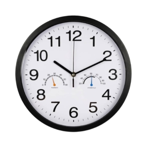 Orologio da parete con termometro Methodo Thermo- Ø30,3 cm - Nero - V150811