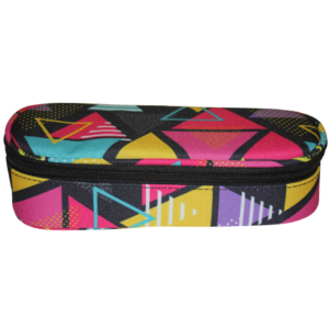 Astuccio con cerniera piccolo Donau 21x5,5x10,5 cm motivo triangolo colorato 322131082