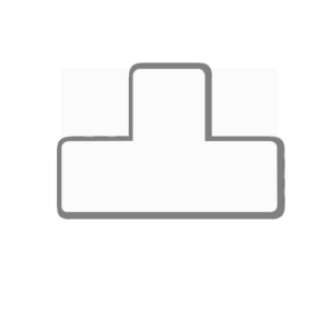 Sticker per pavimenti a T - 15x5 cm - Tarifold Bianco - B197302 (conf.10)