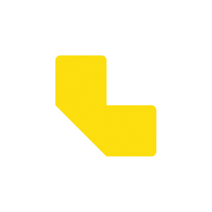 Sticker per pavimenti a L - 10x5 cm - Tarifold Giallo - B197204 (conf.10)