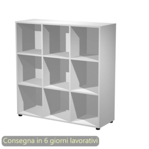 Contenitore 9 caselle a giorno Maximail 119x40xh.121,6 cm Artexport Grigio alluminio - 9MaxM/5