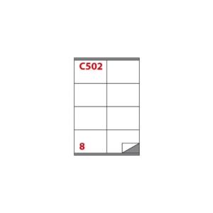 Etichette Bianche Copiatabu C502 laser/inkjet 8 etichette per foglio - Markin 105x72 mm - X210C502 (conf.100 fogli)