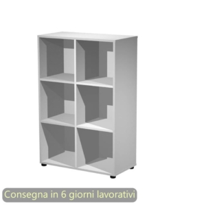 Contenitore 6 caselle a giorno Maximail 80x40xh.121,6 cm Artexport Grigio alluminio - 6MaxM/5