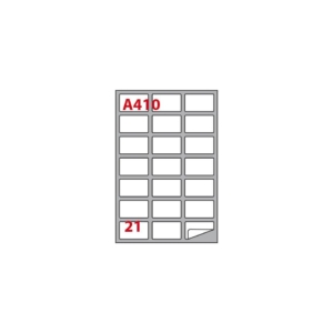 Etichette Bianche permanenti Copiatabu 63,5 x 38,1 mm - angoli arrotondati - 21 etichette per foglio - Markin (conf.100 fogli)