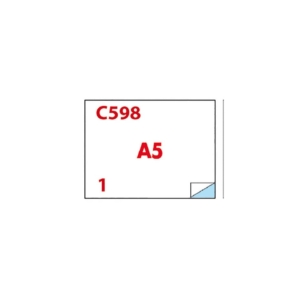 Etichette Bianche Copiatabu C598 laser/inkjet 2 etichette per foglio - Markin 210x148,5 mm - X210C598 (conf.100 fogli)