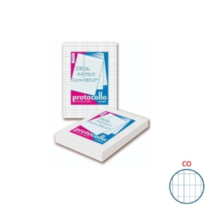 Fogli protocollo A4 - 60g/m² - Blasetti commerciale - A4 chiuso - A3 aperto (conf.200 fogli)