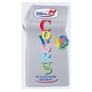 Cucchiaini dessert Compact Trasparenti in polistirene Dopla Reusable 125 mm - 3646 (conf.40)