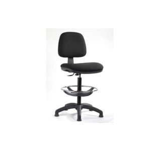 Sgabello tecnico Sofia B Designer in tessuto acrilico Seditaly con poggiapiedi Nero - SFDBC0000C011