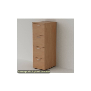 Mobile classificatore per cartelle sospese 4 cassetti + 1 serratura 49x55xh.141,2 cm Artexport Noce chiaro
