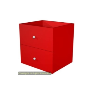 Coppia di cassetti per libreria componibile Maxicolor - 32,5x28,8x32,5 cm Artexport Rosso - 2C MaxC/R