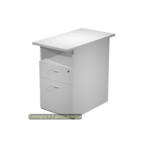 Cassettiera alta 1 vano a giorno + 1 cassetto + 1 file 43x80xh.72 cm smontata Presto Artexport Grigio - 60023/9