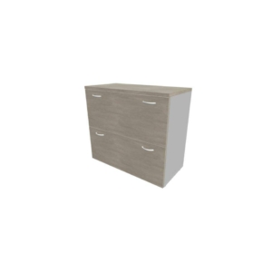 Armadio basso cemento con scocca Argento 90x45xh.81,5 cm con due classificatori estraibili Practika - ECEB90C-CL-AA-CL