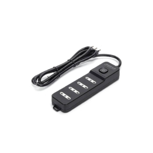 Multipresa bassa a 4 vie P17/P11 con interruttore 16A - cavo 1,5 m Aigostar Nero - 281915