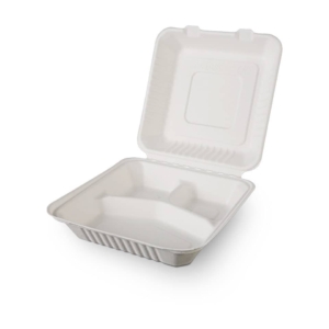 Menù Box Dopla Professional in polpa di cellulosa Bianco 3 scomparti 20218 (conf.50)