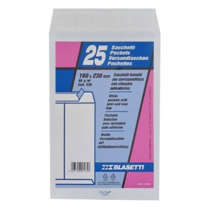 Buste a sacco Blasetti Self Bianco - 80g/m² - 160x230 mm 535 (conf.25)