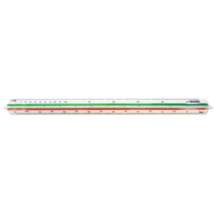Scalimetro 30 cm uso catasto 1:500 - 1000 - 1250 - 1500 - 2000 - 2500 Arda - 111