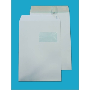 Buste a sacco con finestra Blasetti Bianco - 100g/m² - 230x330 mm - 639 (conf.500)