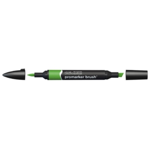 Pennarello Winsor&Newton Promarker Brush doppia punta scalpello-pennello - forest green - 0204068