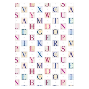 Carta regalo Lettere Premium Biembi a fogli estesi 70x100 cm - BCVDKTC02 (conf.5 fogli)