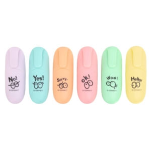 Set mini evidenziatori Q-Connect Colori Assortiti pastello - KF17419 (conf.6)