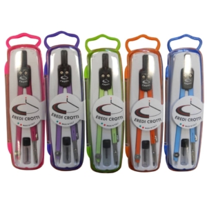 Compassi scolastici Eredi Crotti 2 accessori - Colori Assortiti 223C (conf.5)