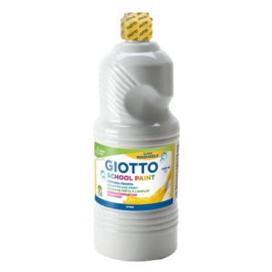 Tempera pronta GIOTTO School Paint in flacone 1 litro Bianco - F535501