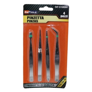 Pinzette di precisione Emi in acciaio - 8108964 (conf.4)