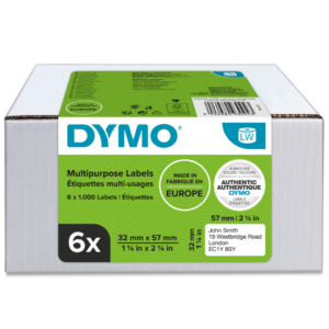 Etichette multiuso DYMO LW bianche - 57x32 mm 2093094 (6 rotoli da 1000 etichette cadauno)