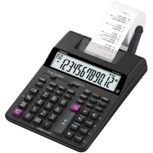Calcolatrice scrivente Casio display 12 cifre - alimentatore incluso Nero HR-150RCE-WB-EC