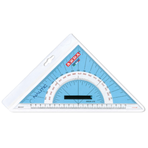 Squadra nautica Arda 45° 26 cm in plexiglas con pomolo e millimetratura con linea di fede - 415