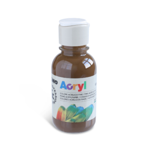Colore acrilico Primo in bottiglia PET con tappo dosatore 125 ml ombra naturale - 402TA125745