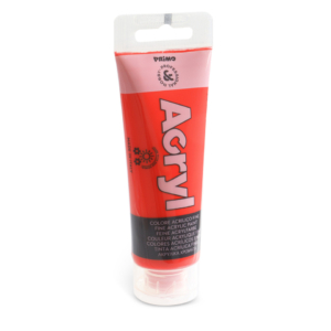 Colore acrilico Primo in tubetto in polietilene 75 ml Rosso vermiglio 420TA75300