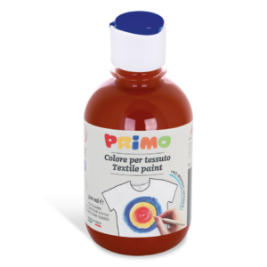 Colore per tessuto in bottiglia Primo con tappo dosatore 300 ml terra Siena bruciata - 411TX300730