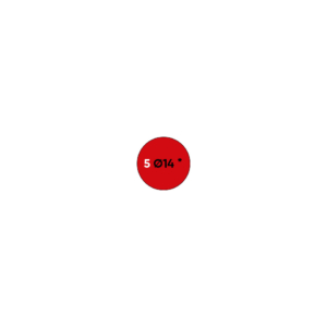 Etichette permanenti Markin Copiatabu Ø14 mm - Rosso - X11005RO (conf.100 fogli)