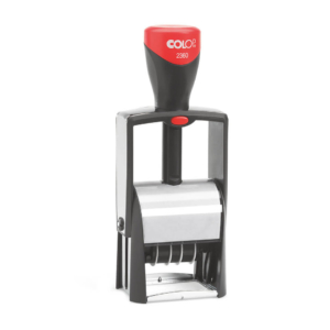Timbro Colop 2360 autoinchiostrante datario con piastra personalizzabile 30x45 mm - S2360