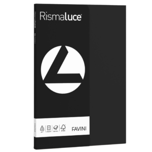 Carta colorata Favini Rismaluce colori forti 200g/m² A4 - risma da 50 fogli Nero - A69A544