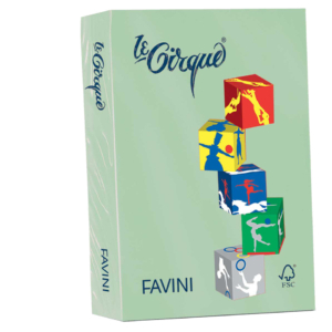 Carta colorata Favini Le Cirque A3 80g/m² colori tenuti - Verde - A71P353 (risma da 500 fogli)