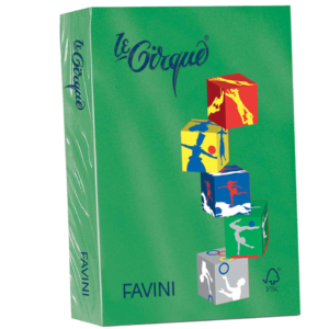 Carta colorata Favini Le Cirque A4 160g/m² colori forti - Verde bandiera - A74D304 (risma da 250 fogli)