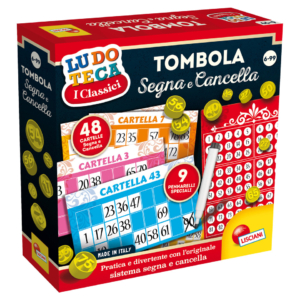 Gioco in scatola Lisciani Ludoteca Tombola Segna e Cancella 48 cartelle - 56996