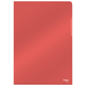 Buste a L L lucide in PVC Esselte Crystal 220x310 mm Esselte Rosso - 150 μm - 554330 (conf.25)