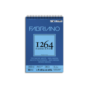 Blocco spiralato tecniche miste Fabriano 1264 - 300g/m² A4 - 30 fogli - 19100643