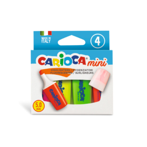 Mini evidenziatori Carioca Colori Assortiti fluo - 42868 (conf.4)