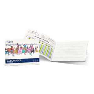 Album musica Favini Albomusica 6 pentagrammi - 8 fogli 17x24 cm - 80g/m² - A138445 (conf.25)