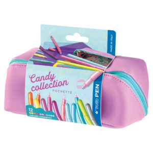 Astuccio pochette M penne Tratto Pen Candy collection - punta sintetica - F813500 (conf.12)