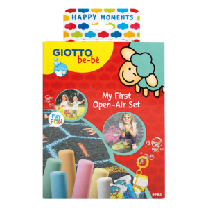 GIOTTO Bebè My First Open Air Set - Pasta modellabile, maxi gessi colorati e bolle di sapone F480300