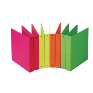 Raccoglitore a 4 anelli in cartone Neon Favorit - 4 anelli tondi Ø30mm - 22x30 cm - Colori Assortiti fluo - 400052717 (conf.24)