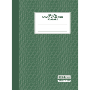 Banca conto corrente scalare O.C.L. 17x23 cm 20 fogli - 0587