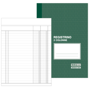 Registro a 2 colonne O.C.L. 17x23 cm 16 fogli - 0552