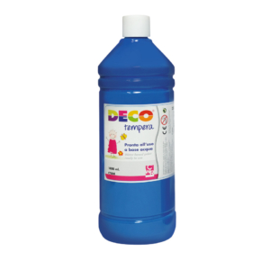 Tempera Deco Deco in flacone da 1000 ml Blu cyan 08808/21